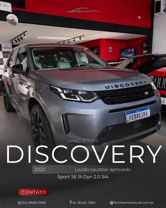 LAND ROVER DISCOVERY SPORT 2.0 P250 TURBO FLEX SE AUTOMÁTICO LAND ROVER DISCOVERY SPORT 2.0 P250 TURBO FLEX SE AUTOMÁTICO
